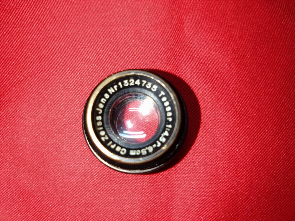 Vintage Carl Zeiss Jena Tessar 6.5cm f4.5 Lens Nr 1324735