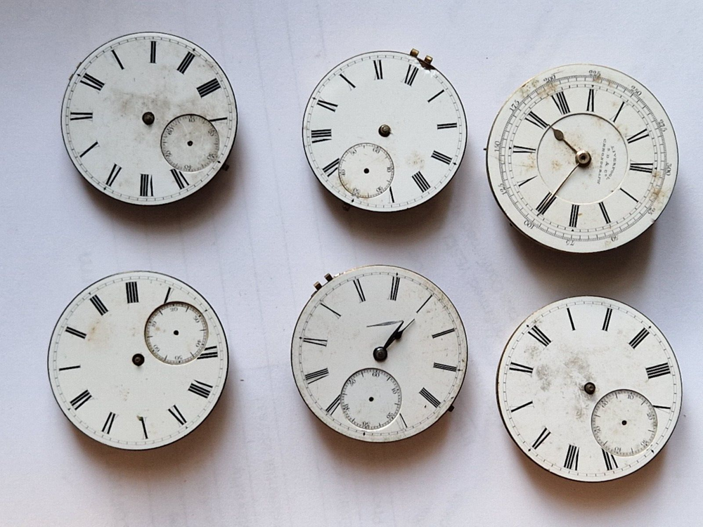 Vintage antique pocket watch movements joblot collectible parts