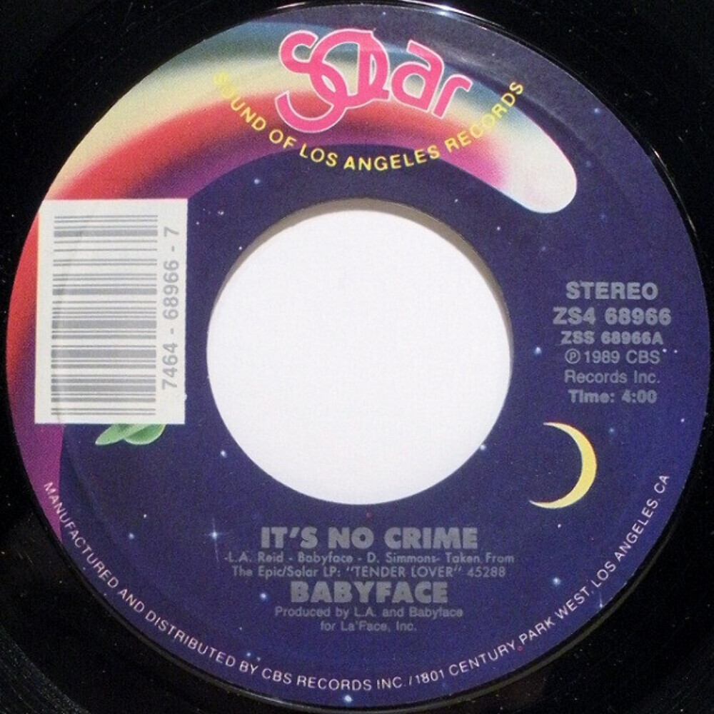 Babyface - It's No Crime - Solar - ZS4 68966 - 7