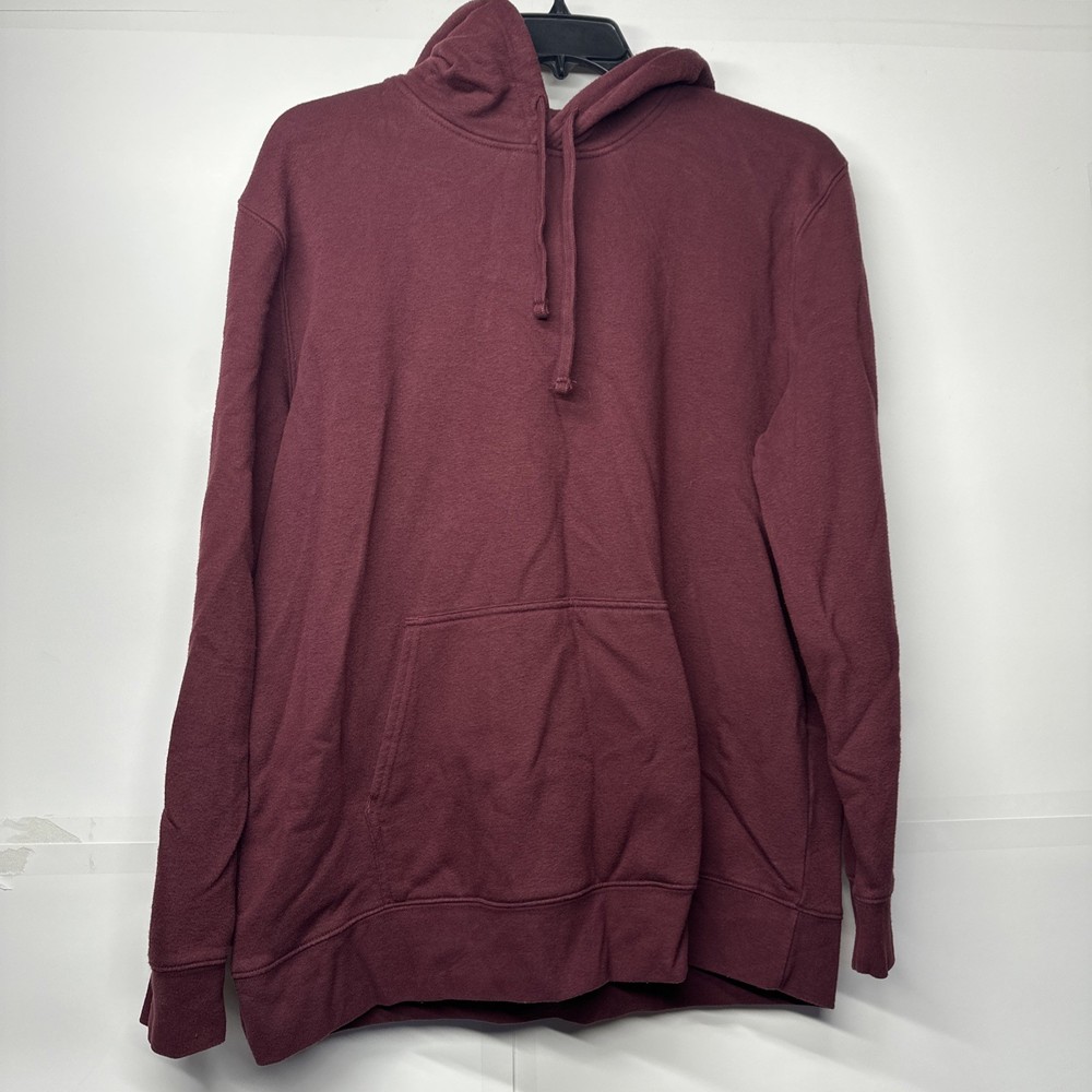 Arizona Jean Co Men's Size Large Burgundy Long Sleeve Hoodie Sweatshirt