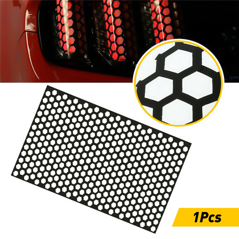 Car Rear Tail Light Cover Black Honeycomb Tail-lamp Sticker Decal Accessories