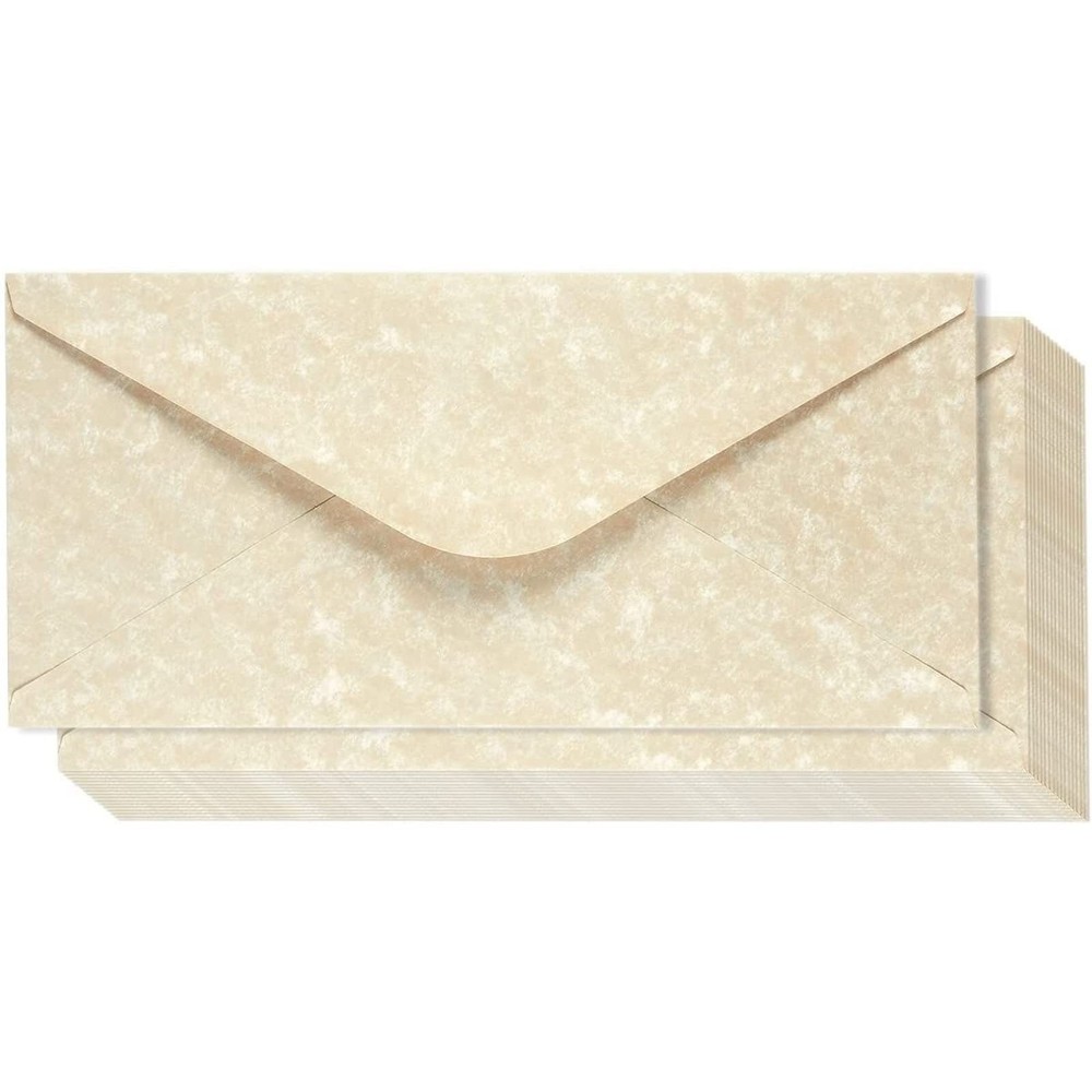 Best Paper Greetings 48-Pack Parchment Envelopes for Letters w/Gummed Seal - ...