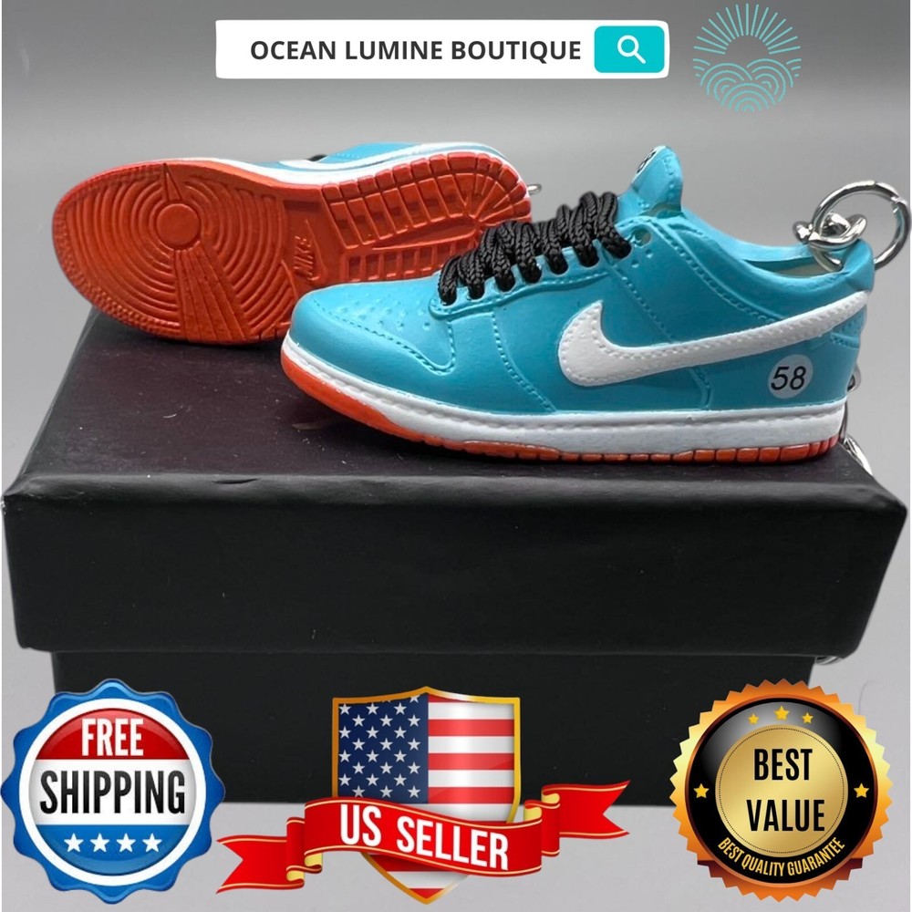 SB DUNK 3D Mini Sneaker Keychain, Jordan Sneaker Collectible, Box Options
