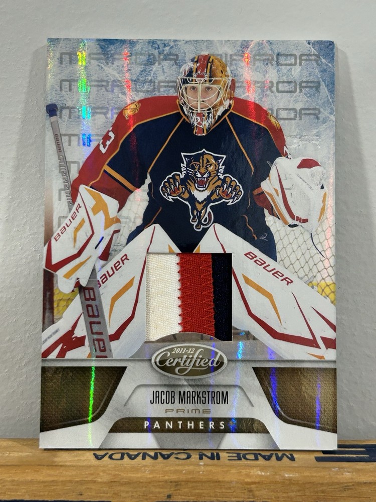 2011-12 Panini Certified Jacob Markstrom Gold Patch 3-Color /25  