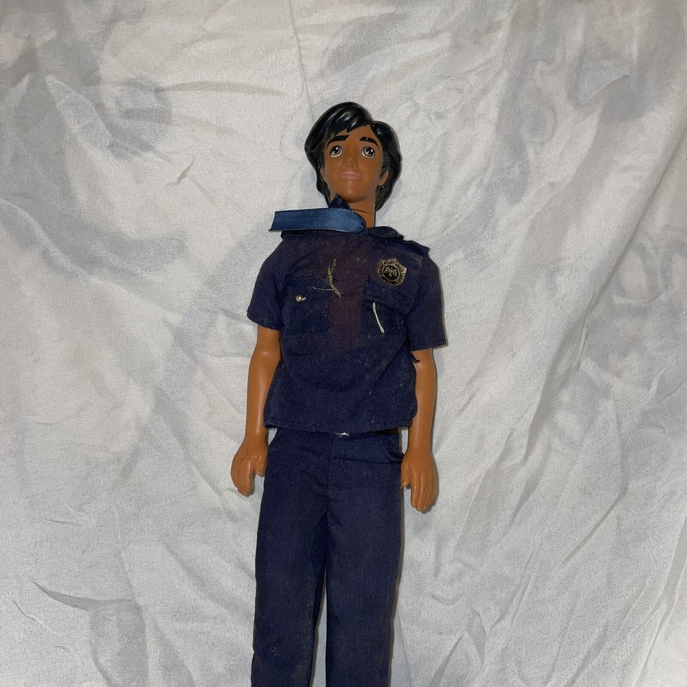 Vintage Aladdin 1968 In  Police Officer Blue Uniform Barbie Clothes Vtg