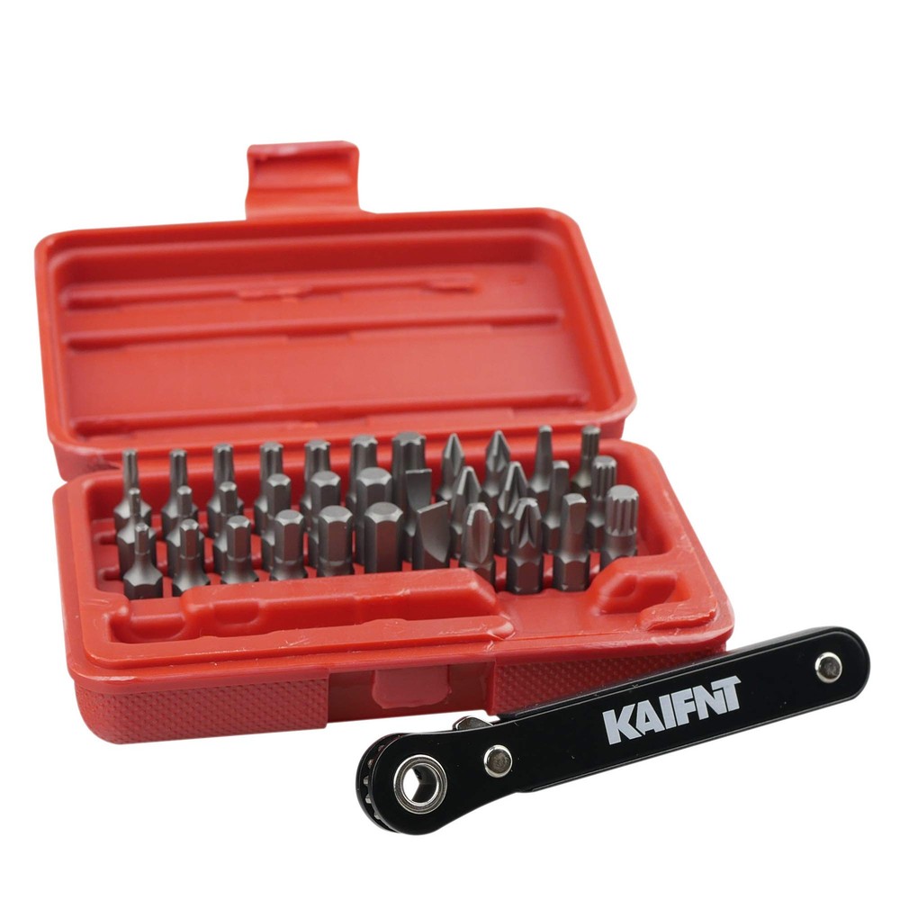 34-Piece K402 Mini Ratchet Wrench Set with 1/4-Inch Drive Screwdriver Bits