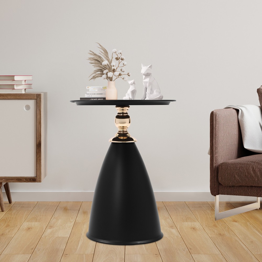 Round Side End Table for Living Room, Bedroom, Office, Patio or Sofa