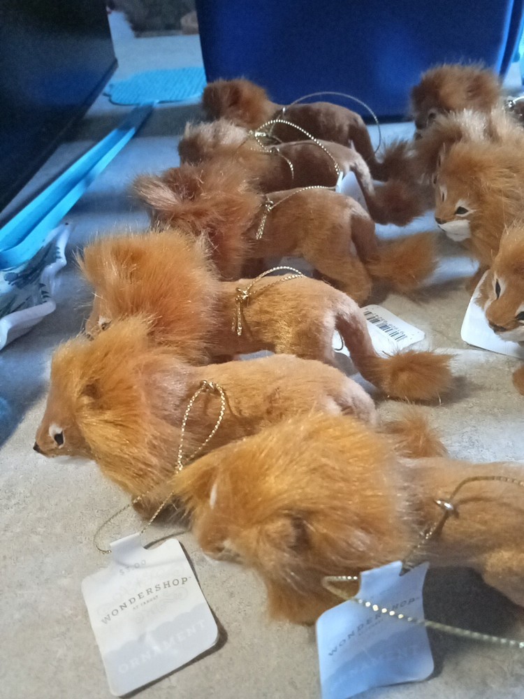 Target Wondershop Felt Animal Plush Ornaments Lot Of 17 PRIDE OF LIONS. NEW (20)
