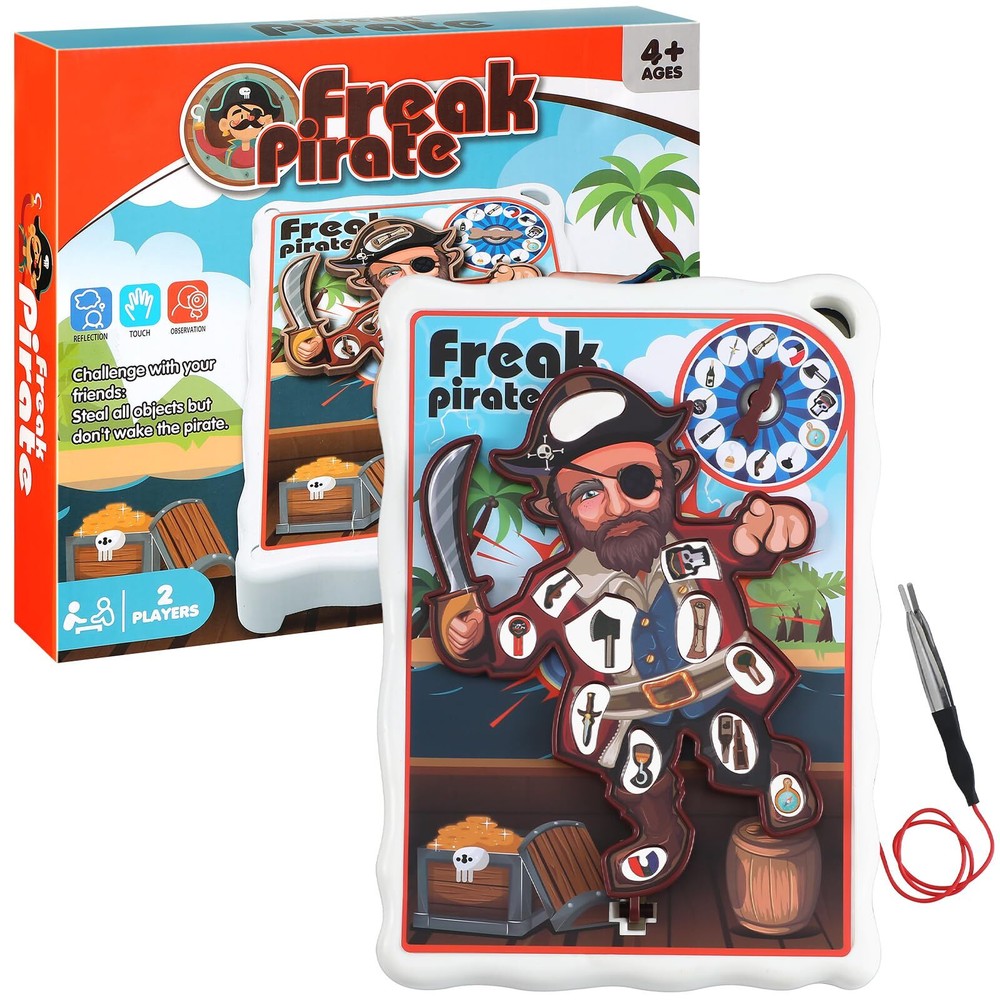 Pirate Electronic Operation Board Game for Boys Girls Ages 6+ with Tweezers a...