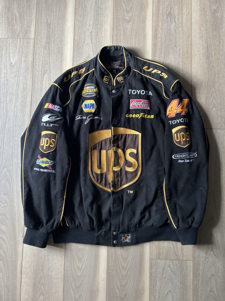 NASCAR Dale Jarret Black and Yellow UPS Racing Jacket #44