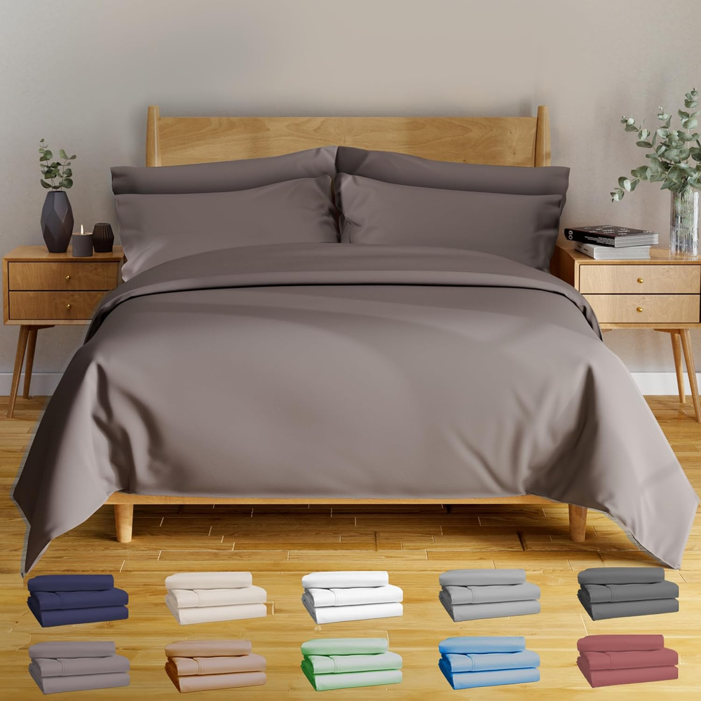 Luxury 6-Piece King Sheet Set - 100% Bamboo Viscose Soft Bedding