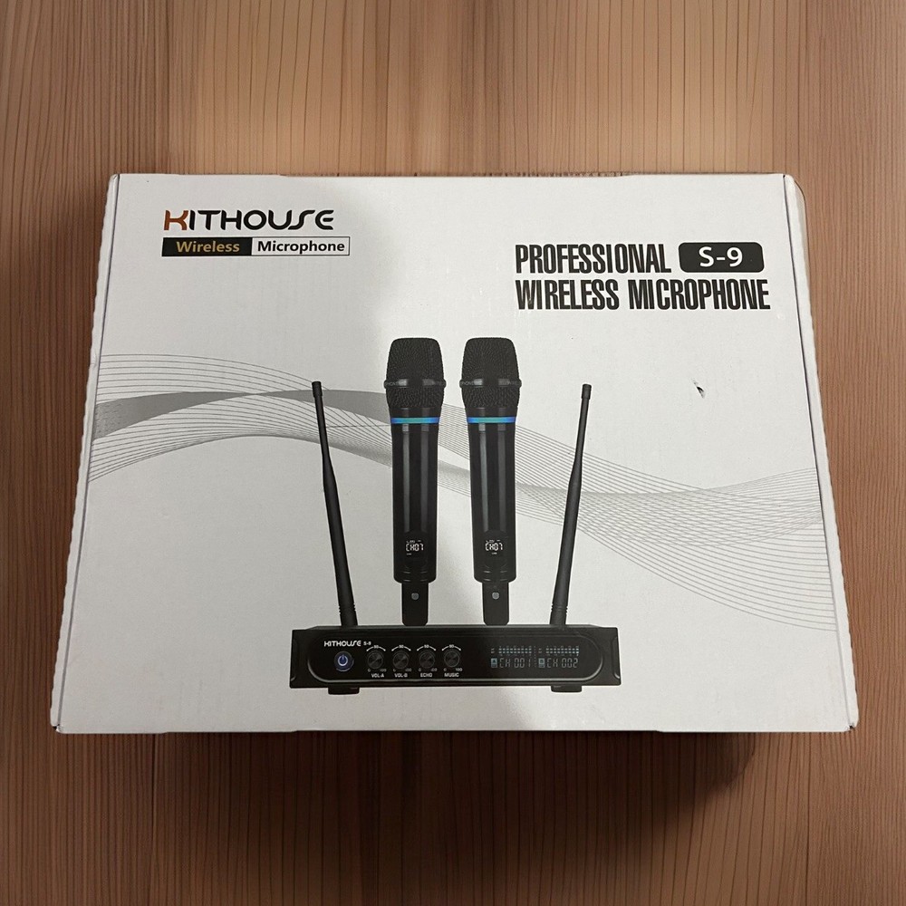 Kithouse S-9 Wireless Karaoke Mic System Professional Black