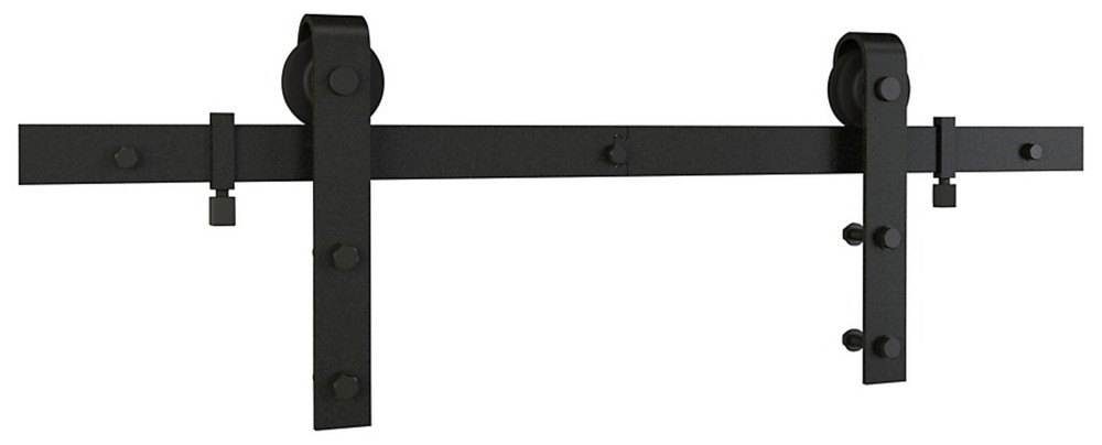 National Hardware N700-004 Classic 96 Inch Barn Door Track and - Black