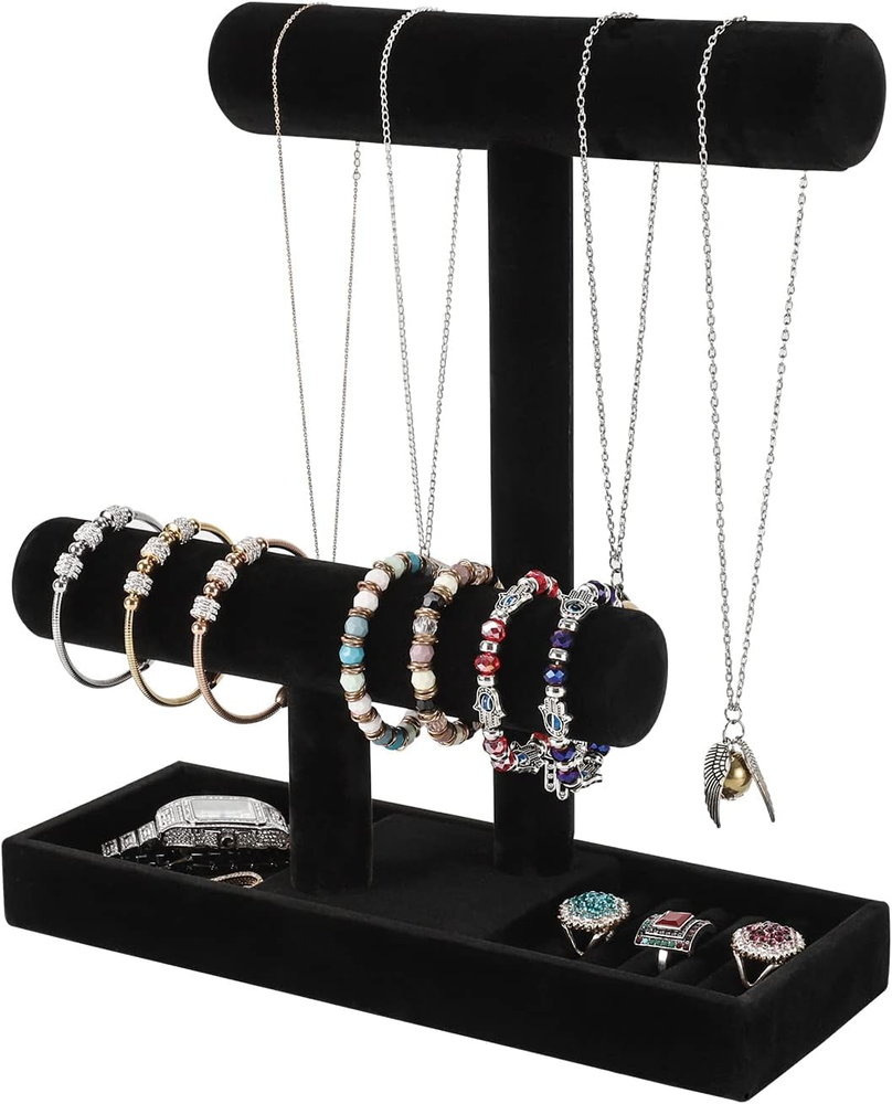 Byken Multi-Function Jewelry Organizer Stand for Necklaces Bracelets Earrings Rings