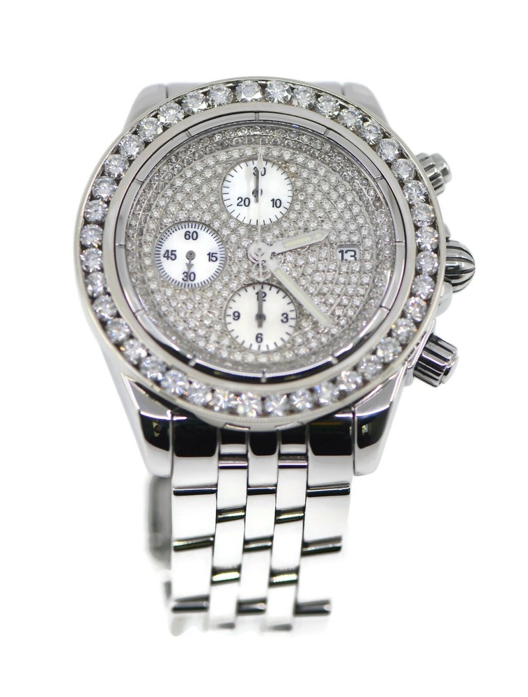 Breitling Chronomat Evolution Diamond Stainless Steel Mens Watch A13356