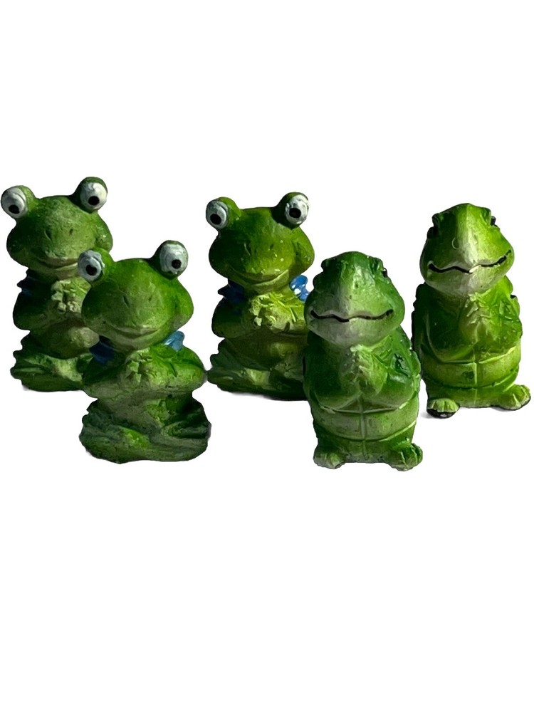 Beautiful Christmas Ornament Animals Frogs Green Decor Blue Tie Cute Minis