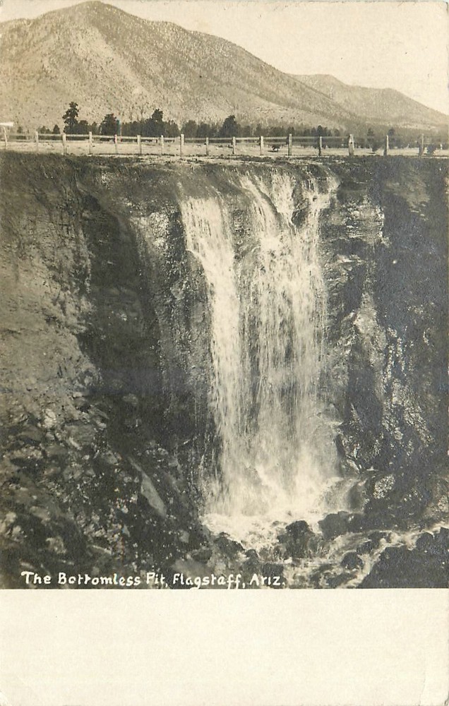 1914 Flagstaff Arizona Bottomless Pit RPPC Postcard 25-10557