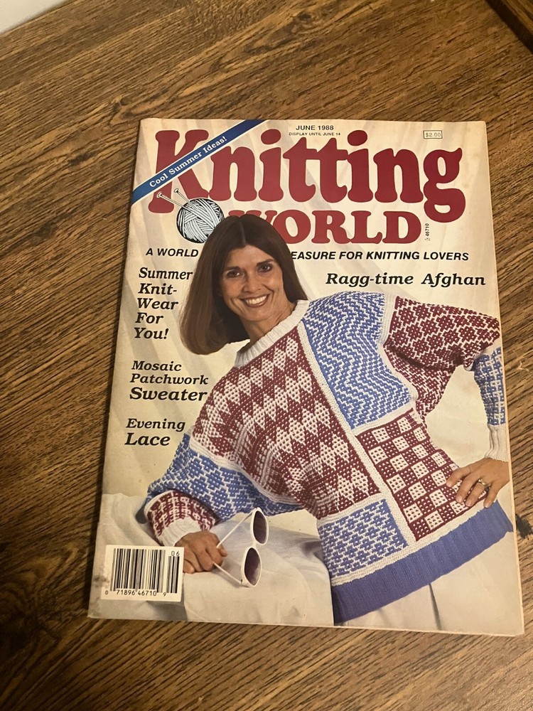 Vintage Back Issue of Knitting World Magazine - June 1988