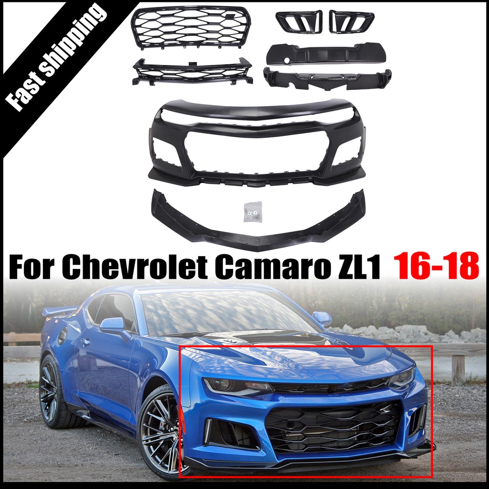 2016-18 Chevy Camaro ZL1 Front Bumper Cover with Spoiler Lip Body Kit
