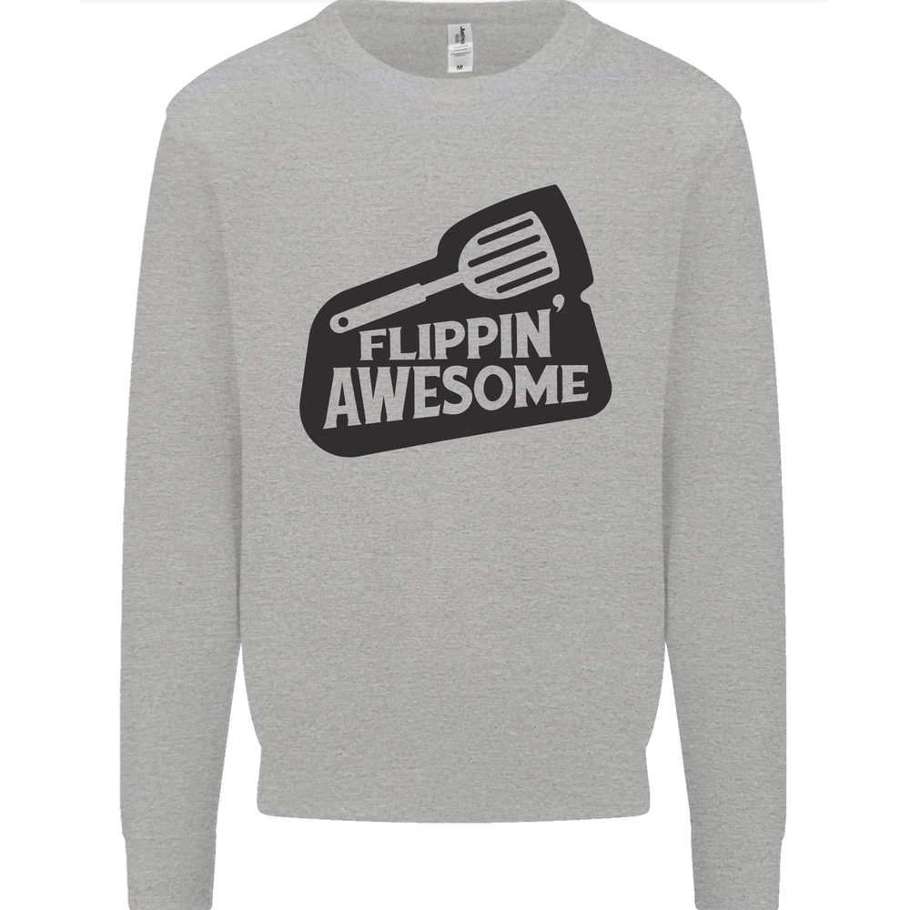 Flipping Awesome Funny BBQ Chef Fathers Day Mens Sweatshirt Jumper