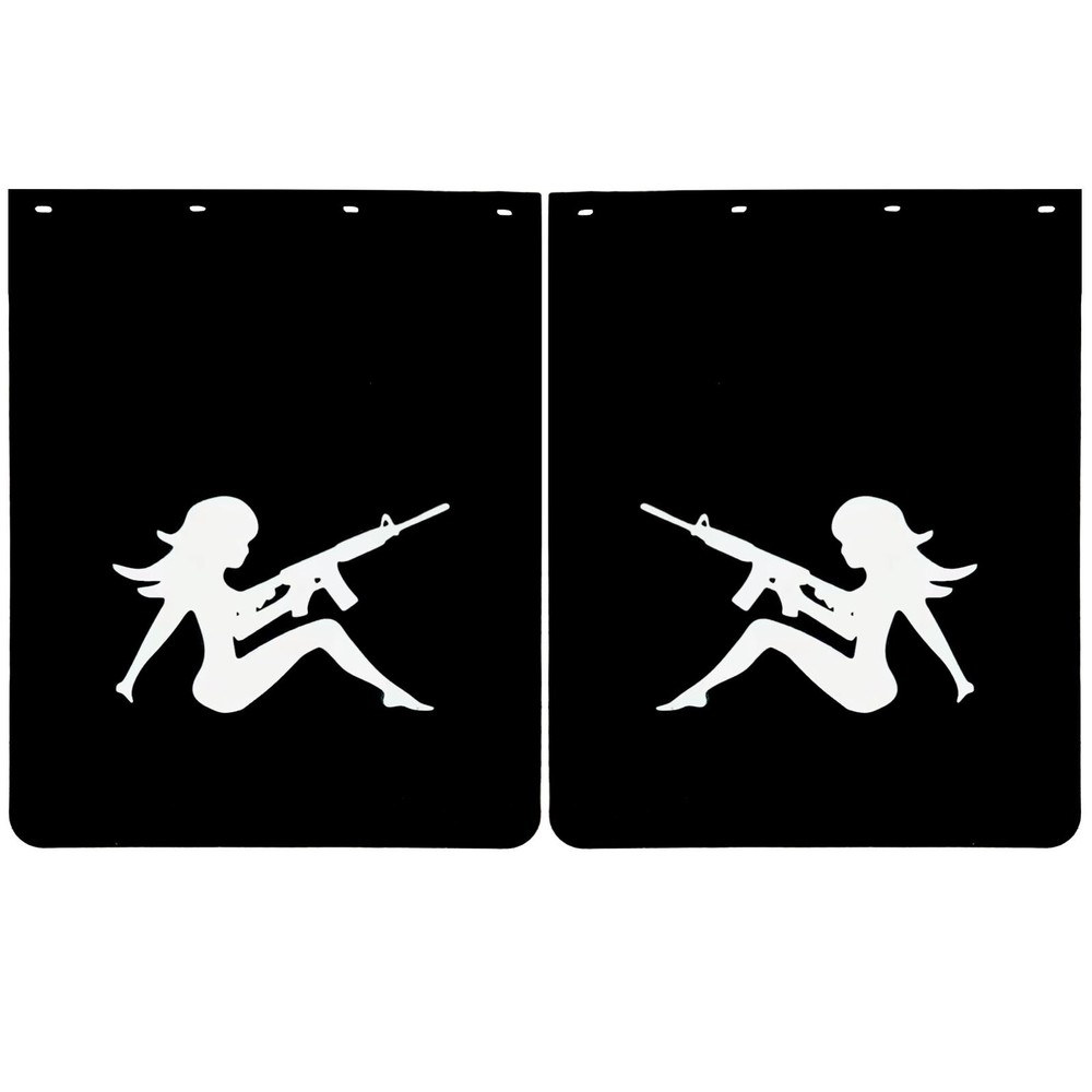 24x30 Heavy-Duty PVC Polymer Semi Truck Mud Flaps 1 Pair Tractor Trailer