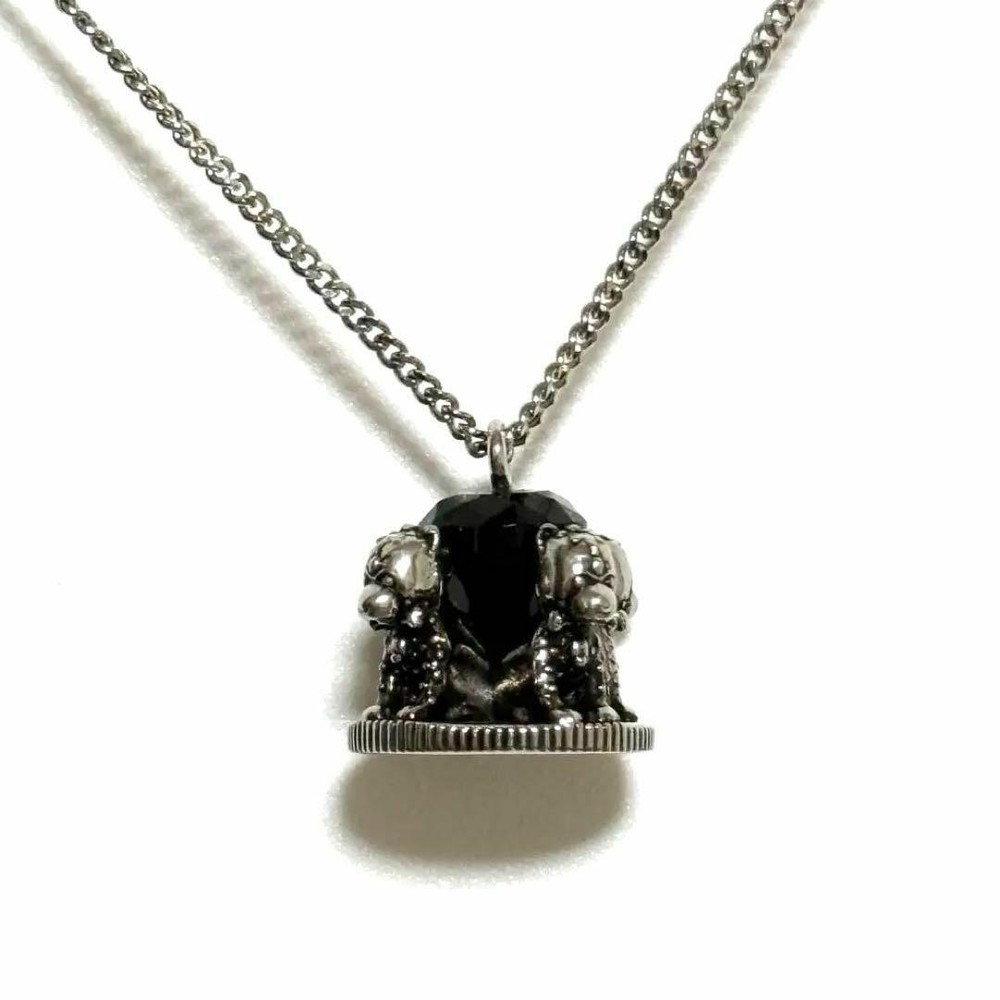 Dior Rare Men's Silver Pendant Chain Necklace