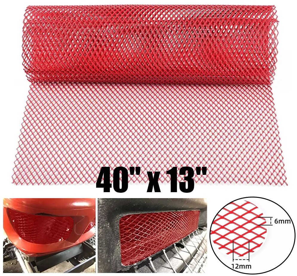 100cm*33cm Aluminium Racing Car Bumper Grille Grill Mesh Net Vent Red Universal