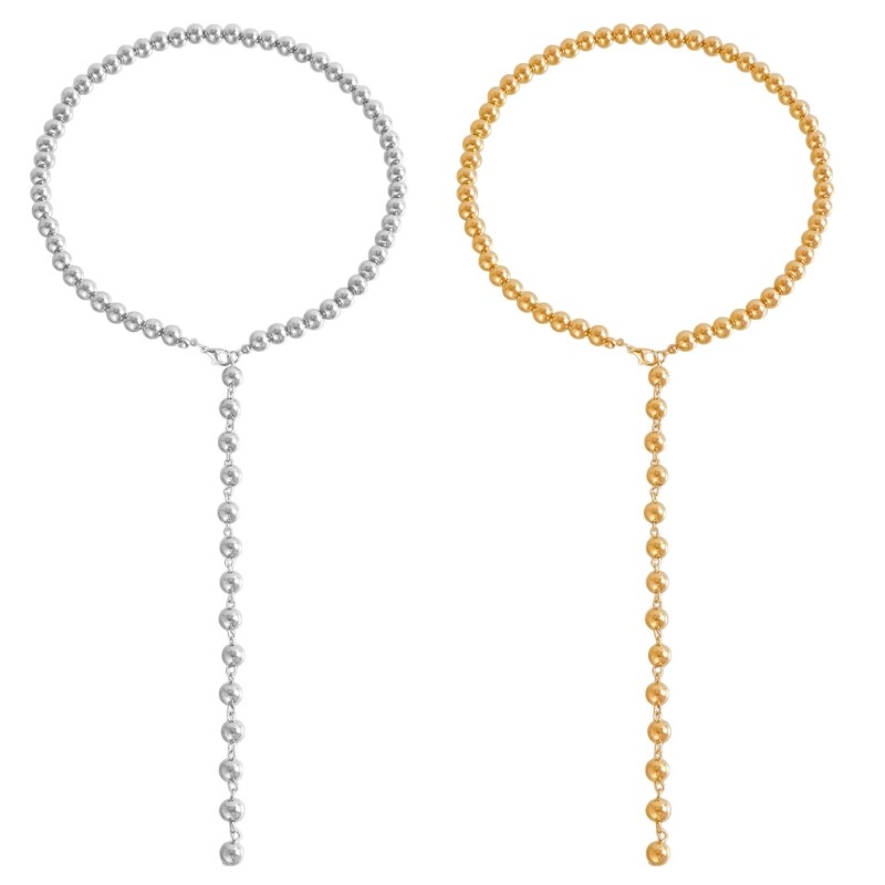 Chic Beaded Pendant Necklace Complete Your Look with this Alloy Chain Choker