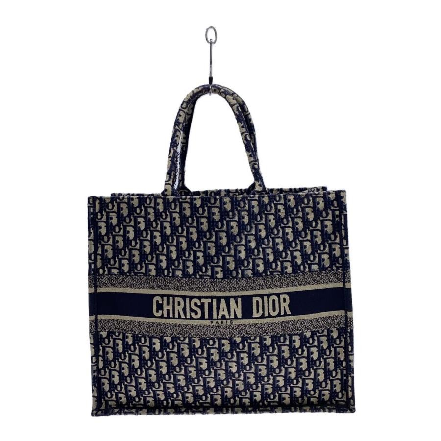Christian Dior Navy Oblique Pattern Trotteur Book Tote 50-MA-0168
