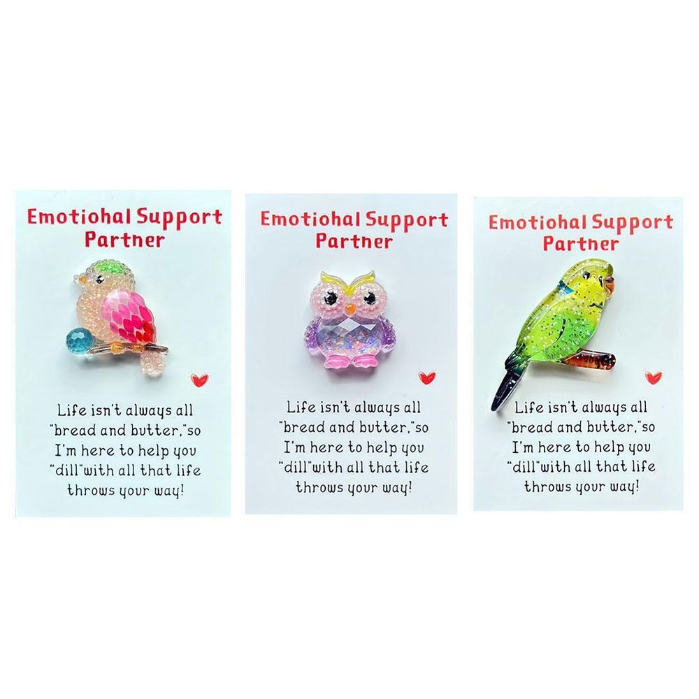 Resin Bird Pocket Hugs Card Emotional Support Love Gifts for Friends Family GXX
