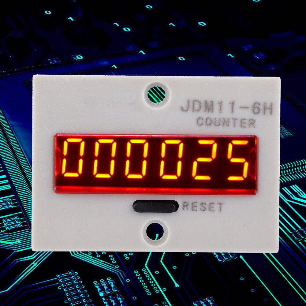 JDM11-6H No Voltage Counter 6 Digits Electronic LED Digital Display CounterRelay