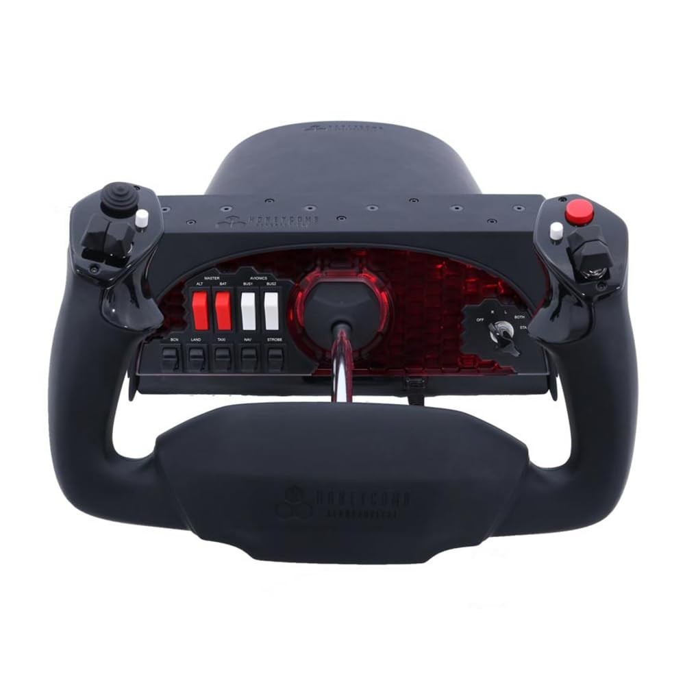Honeycomb Aeronautical Alpha Flight Yoke & Switch Panel - Aviation Control Sy...