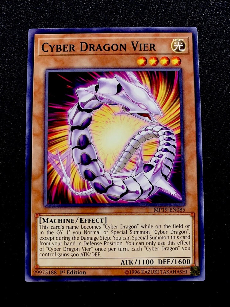 Cyber Dragon Vier MP19-EN085 1st Edition Yugioh Card Mint-image