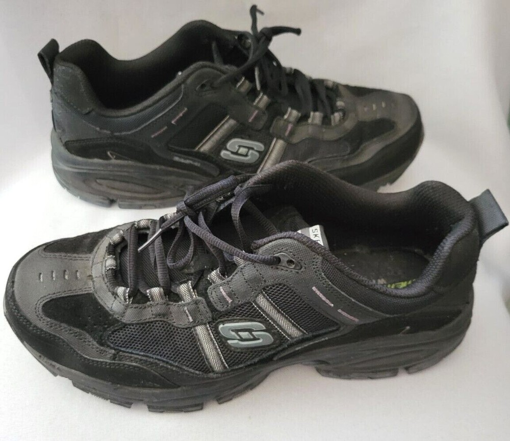 MENS SKECHERS SPORT BLACK SNEAKERS ATHLETIC SHOES SIZE 11.5W 51241