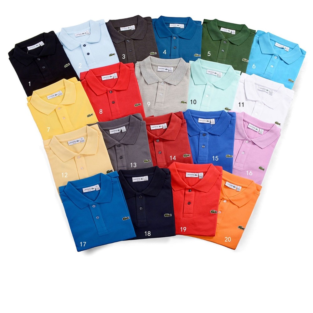 LacostePolo Cotton Short Sleeve Polo Shirt Regular Fit Size S-3XL/18 Colors