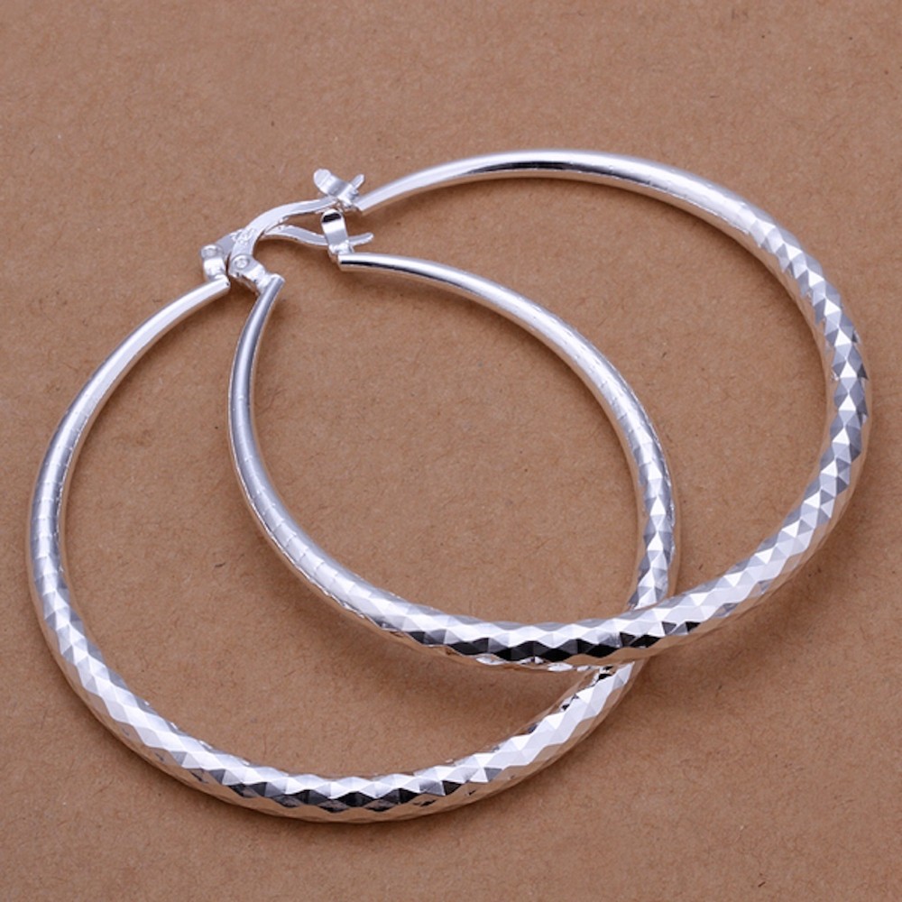925 Sterling Silver Hoop Pierced Earrings