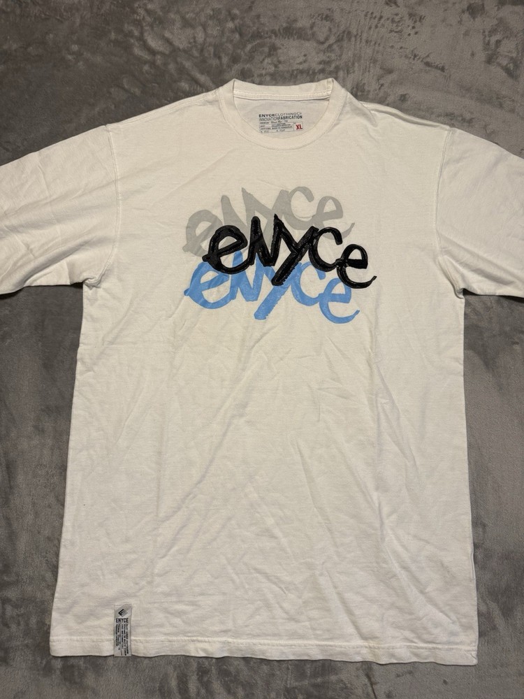 Enyce T-Shirt Mens Size XL Short Sleeve Logo White Tee