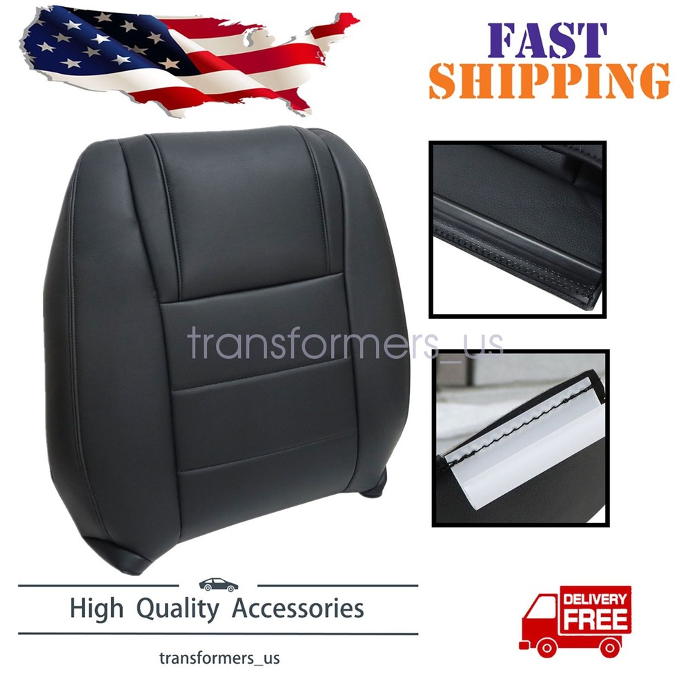 Front Driver Side Lean Back Leather Seat Cover Black For 05-09 Ford Mustang V6