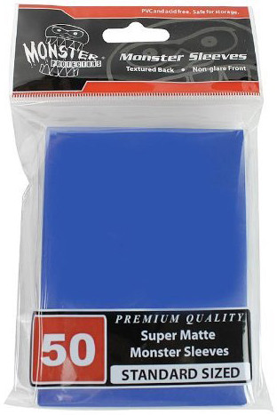 Mangas Monster Super Mate (50ct) - Protectores Monster Azules SUMINISTRO DE JUEGOS NUEVO