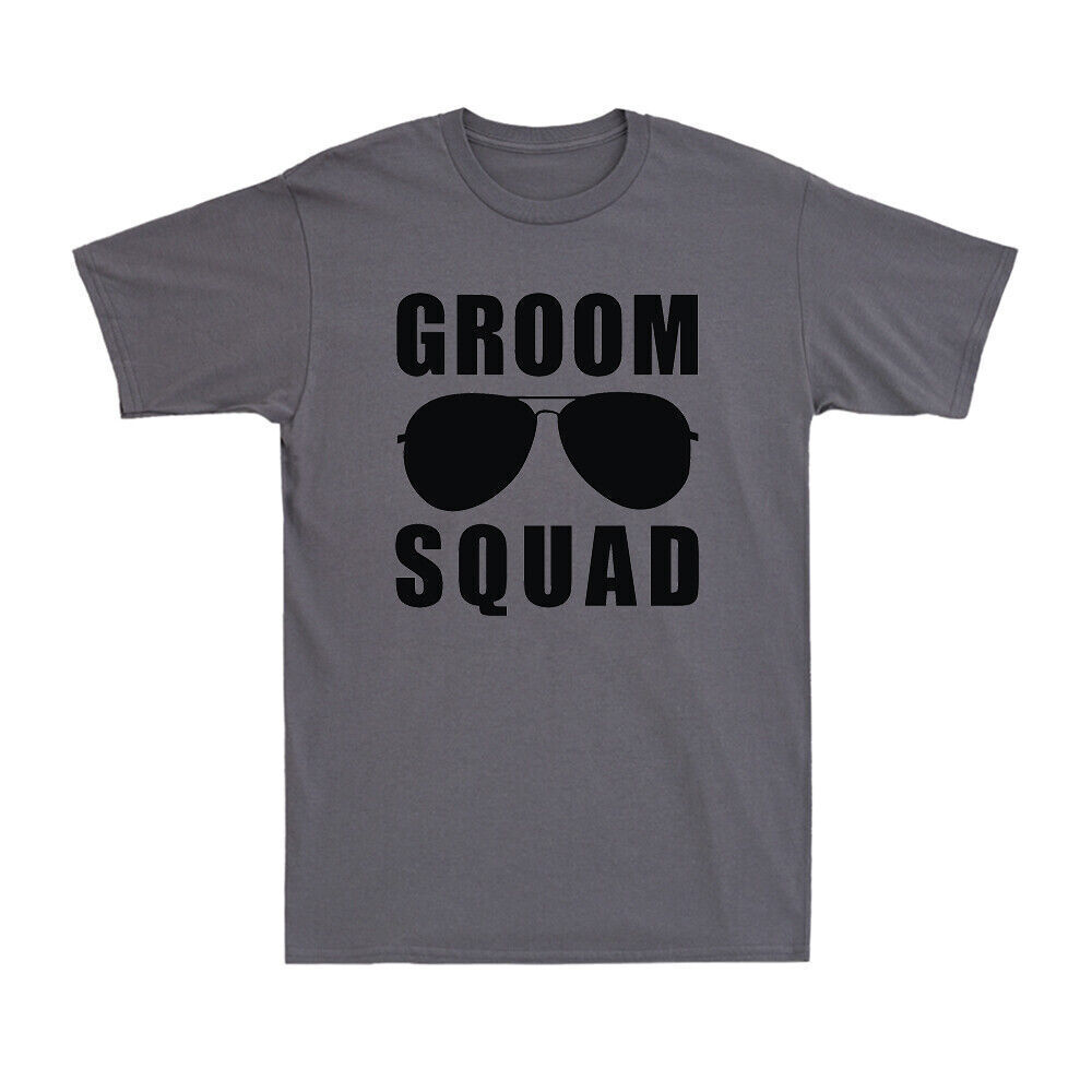 Groom Squad Matching Groomsmen Group Novelty Bachelor Party Men's T-Shirt Black