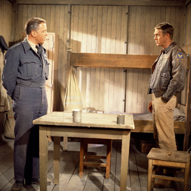 The Great Escape Steve McQueen and Richard Attenborough 1963 Historic Old Photo