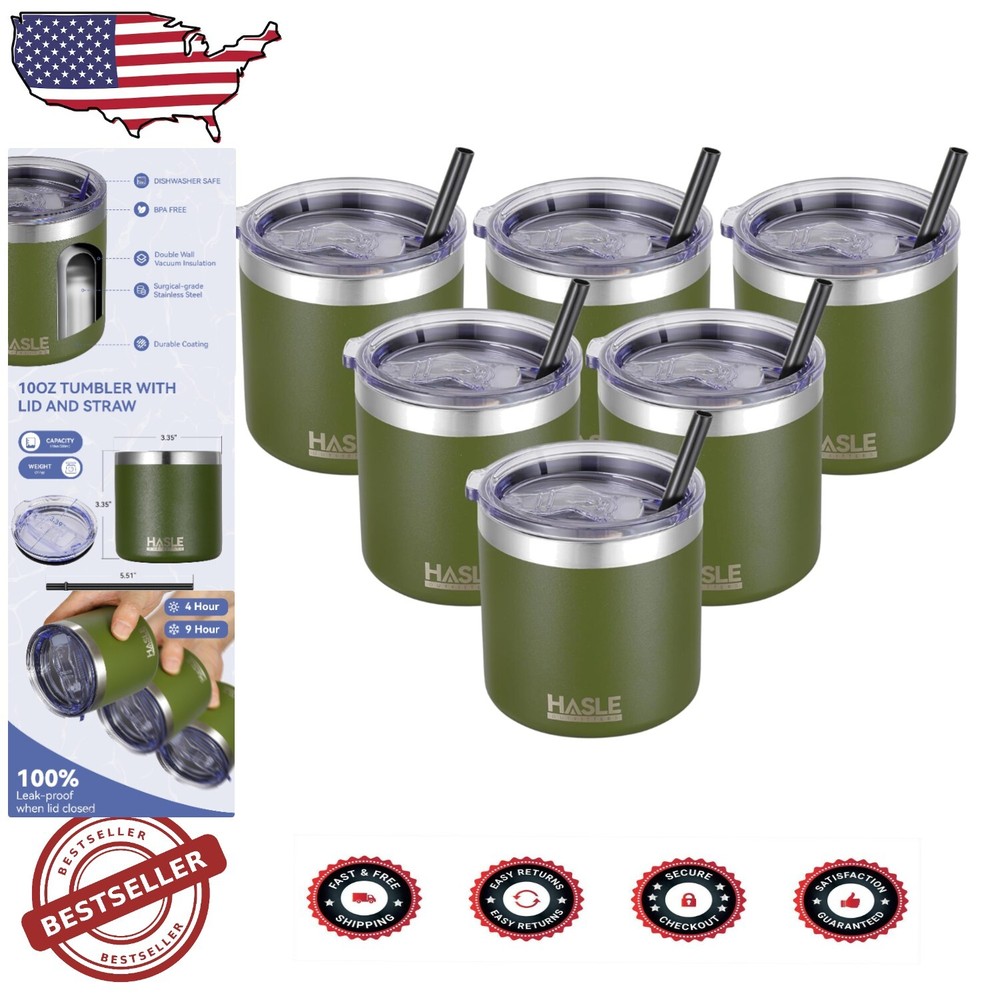 Compact Stylish Insulated 10oz Travel Tumbler with Straw