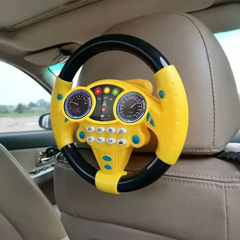 Infant Shining Eletric Simulation Steering Wheel Toy with Light Sound Kids Early