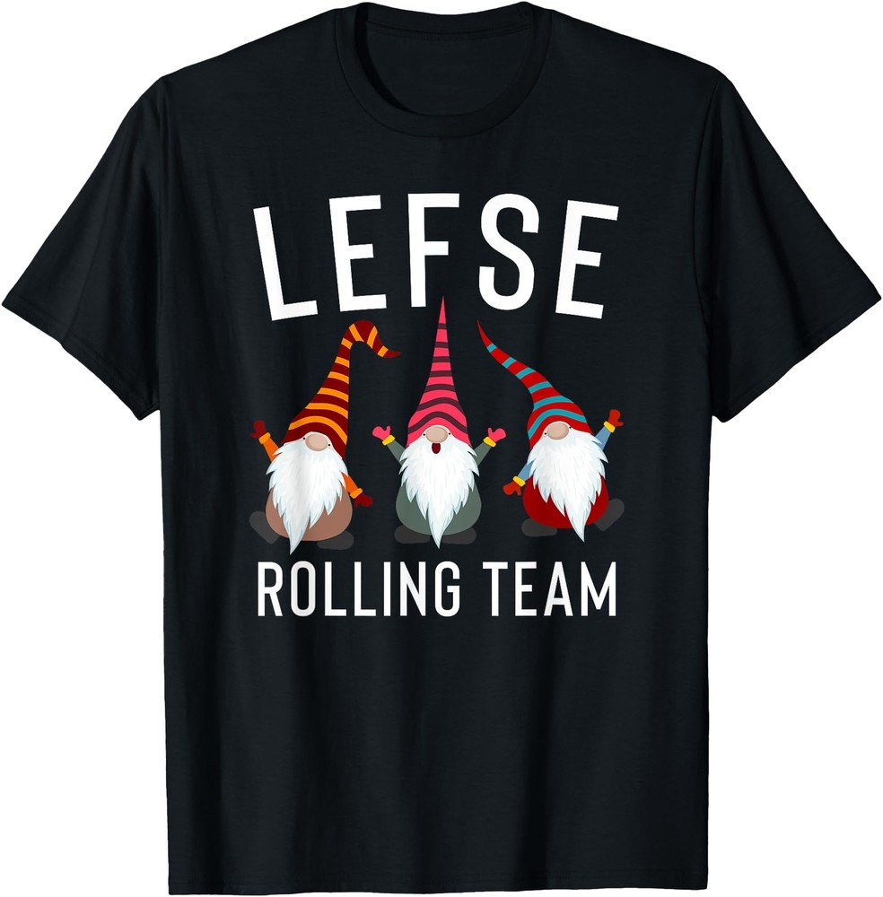 Lefse Making Rolling Team Gnome Xmas Gift T Shirt Men