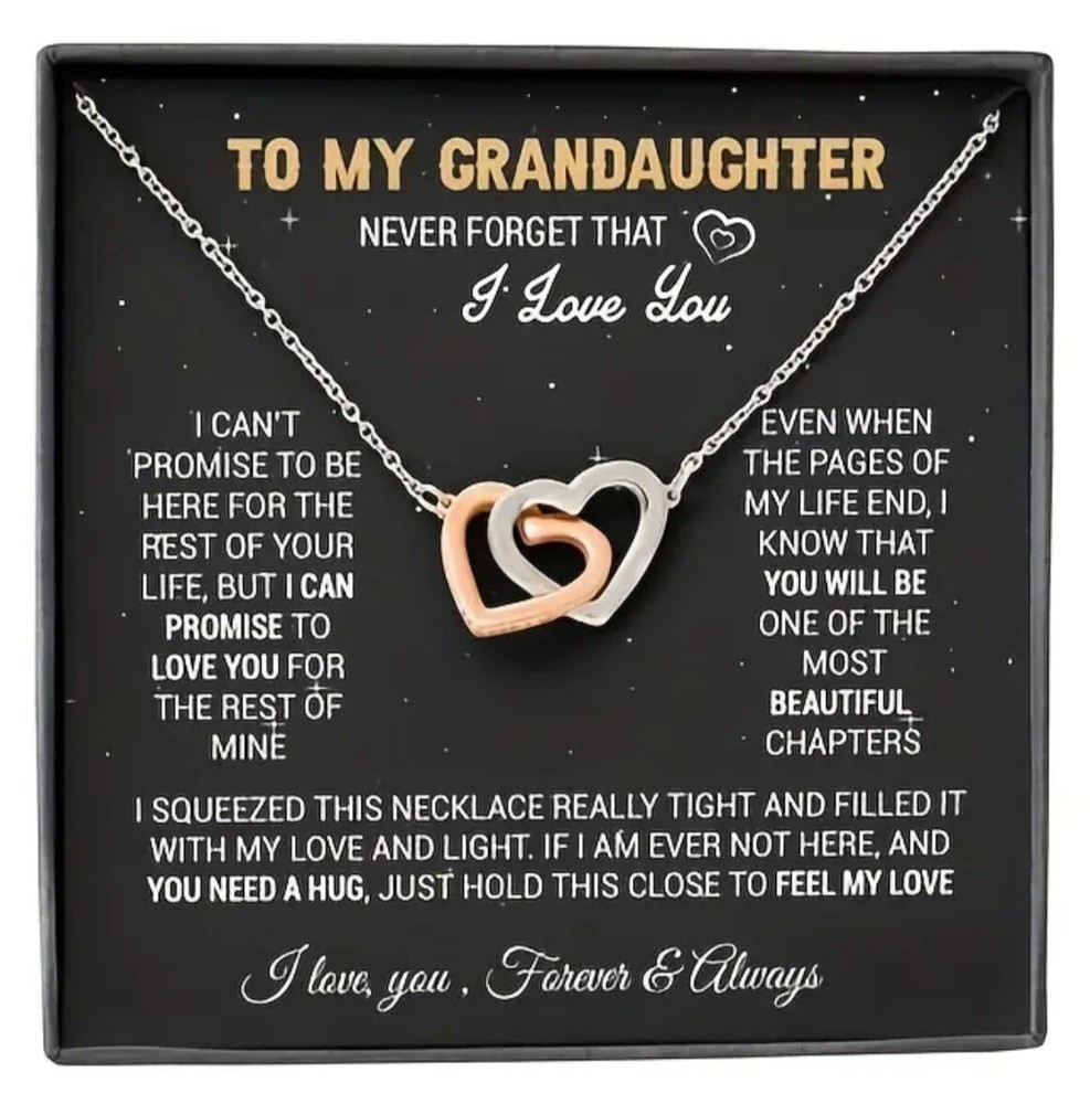 To My Granddaughter Necklace, Gift for Granddaughter, Christmas Gift for Girl