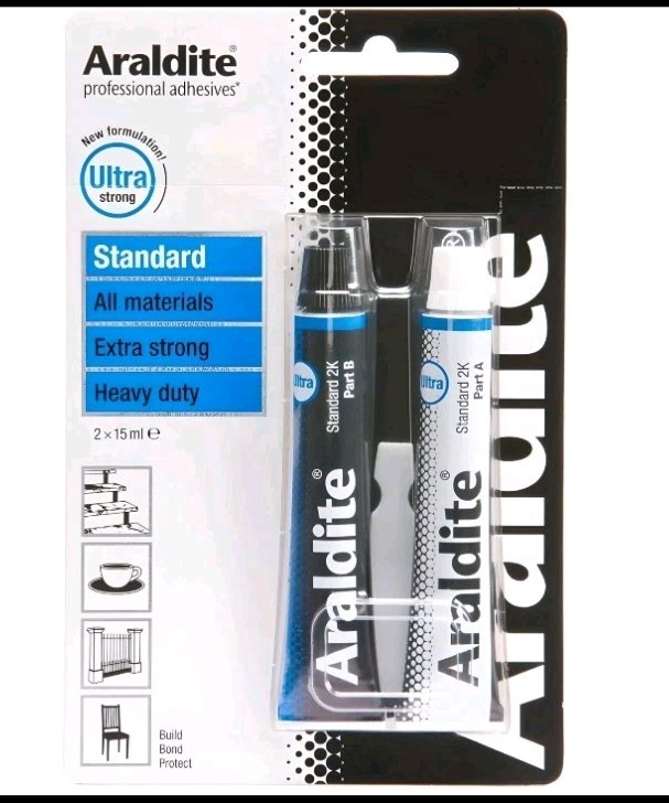 Araldite Standard 2 x 15ml Two Part Epoxy Glue  Strong Durable Repairs Free P&P