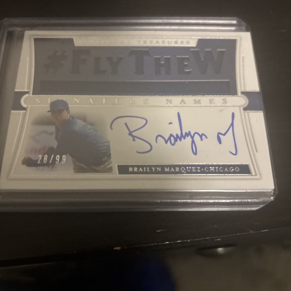 2021 National Treasures Brailyn Marquez Auto /99 Fly The W Signature Names Rookie Card