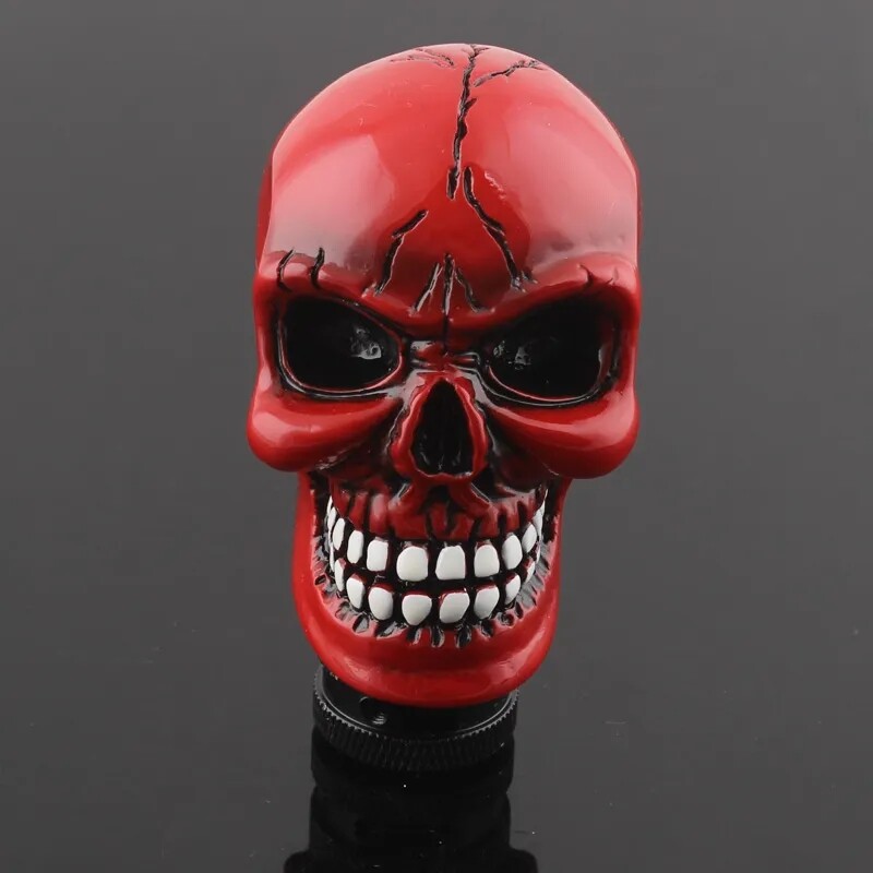 For BMW Red Skull Head Car SUV Manual Gear Shift Knob Shifter Lever Handle
