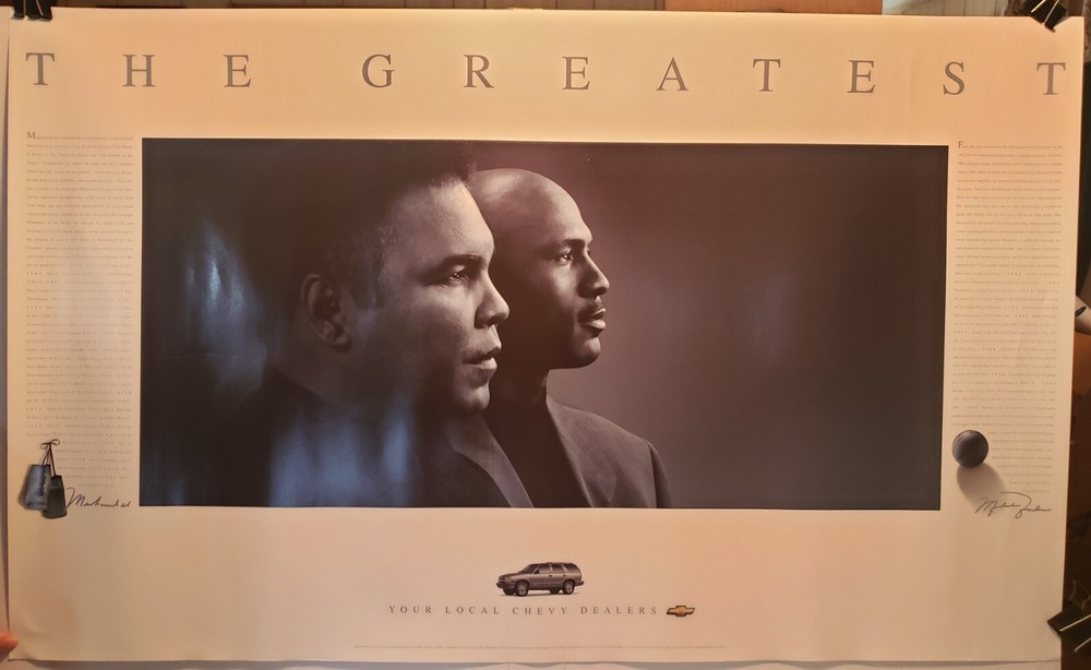 The Greatest Michael Jordan Muhammad Ali Chevy 23 x 37 1/2