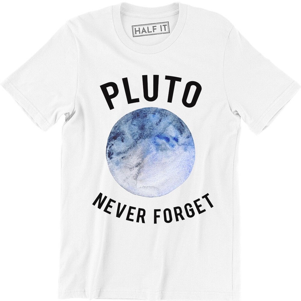 Pluto Never Forget Shirt Funny Space Science Planet Vintage Men's T-Shirt Tee